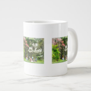 Picnic Under the Flowering Trees Large Coffee Mug