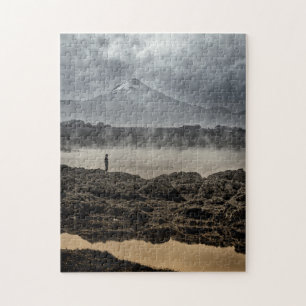 Pico De Orizaba From Achichic Lake In Puebla Jigsaw Puzzle