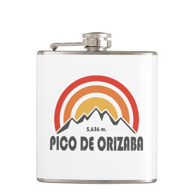 Pico de Orizaba Mexico Hip Flask (Front)