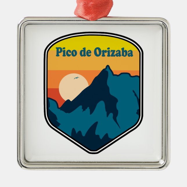 Pico de Orizaba Mexico Sunrise Metal Ornament (Front)