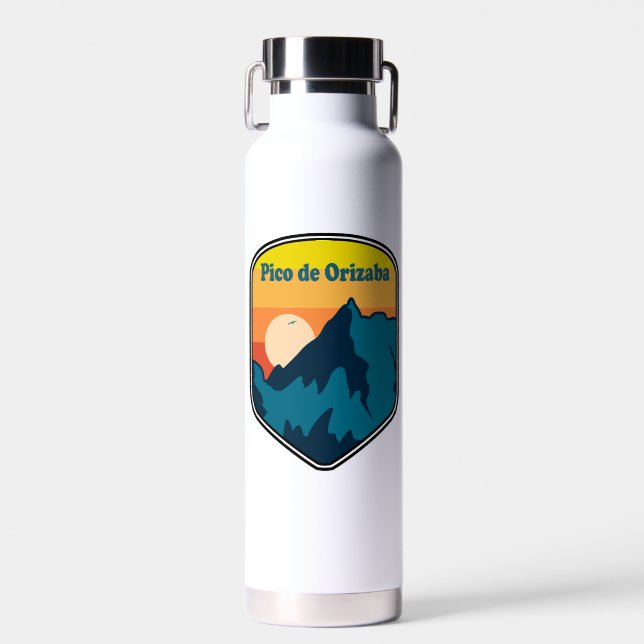Pico de Orizaba Mexico Sunrise Water Bottle (Front)