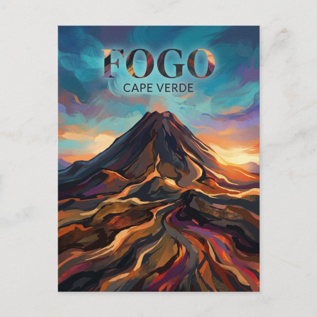 Pico do Fogo Cape Verde Postcard (Front)