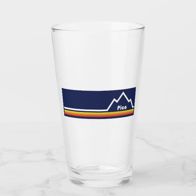 Pico Mountain Vermont Glass (Front)