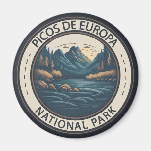 Picos de Europa National Park Spain Travel Art Magnet