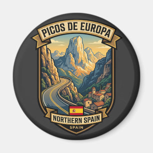 Picos de Europa Spain Mountain Route Magnet