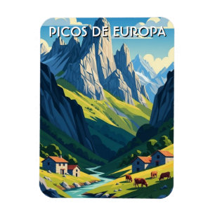PIcos de Europa Spain Travel Magnet