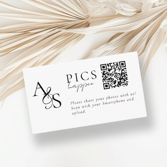 Pics happen! Photo, QR-Code, Wedding Enclosure Card (Pics happen! Photo, QR-Code, Weding Enclosure Card)