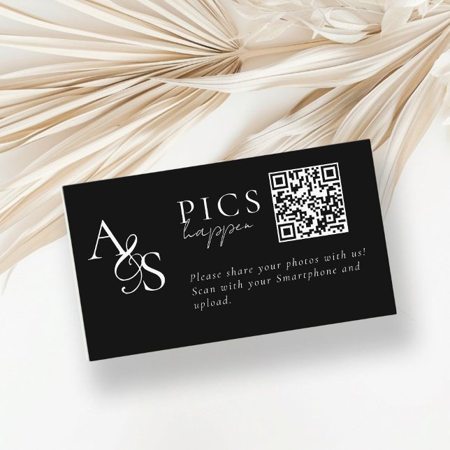 Pics happen! Photo, QR-Code, Wedding Enclosure Card (Pics happen! Photo, QR-Code, Weding Enclosure Card)