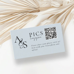Pics happen! Photo, QR-Code, Wedding Enclosure Card