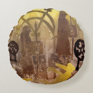 Pictish Birsay Stone Round Cushion