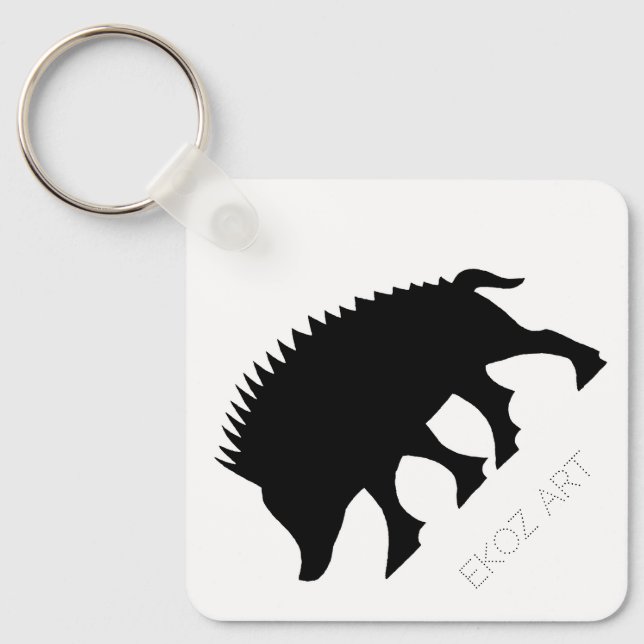 Pictish Boar Cutout Key Ring (Front)