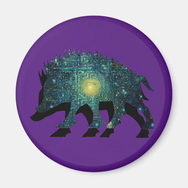 Pictish Boar Maze Magnet (Front)