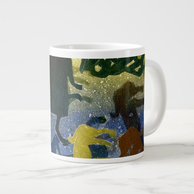 Pictish Horsemen Large Coffee Mug (Front Right)