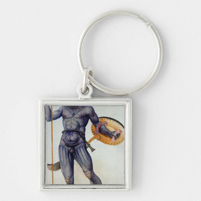 Pictish Man Holding a Shield Key Ring (Front)