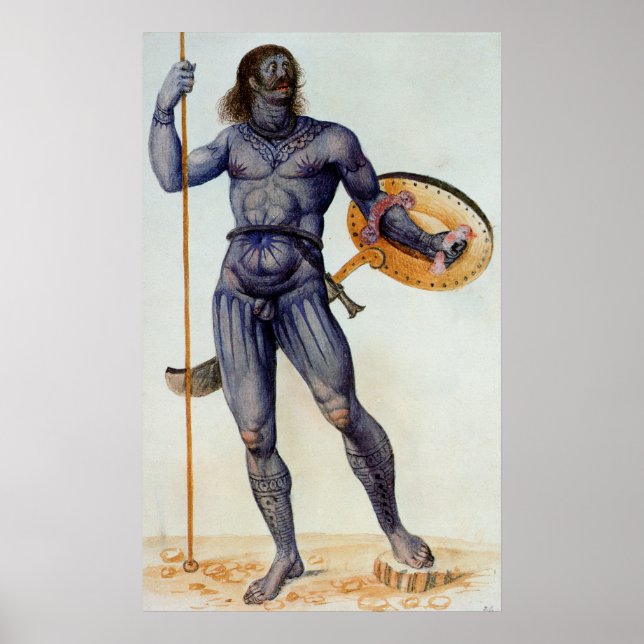 Pictish Man Holding a Shield Poster (Front)