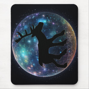 Pictish Stag Space Orb Mouse Pad