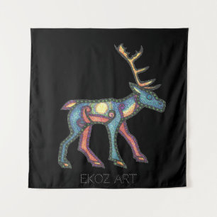 Pictish Stag Sun Tapestry