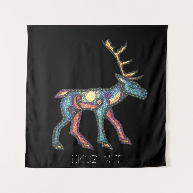 Pictish Stag Sun Tapestry (Front)