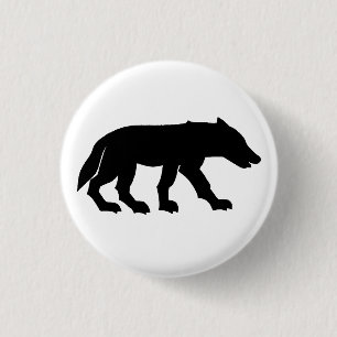 Pictish Wolf Cutout 3 Cm Round Badge
