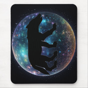 Pictish Wolf Space Orb Mouse Pad