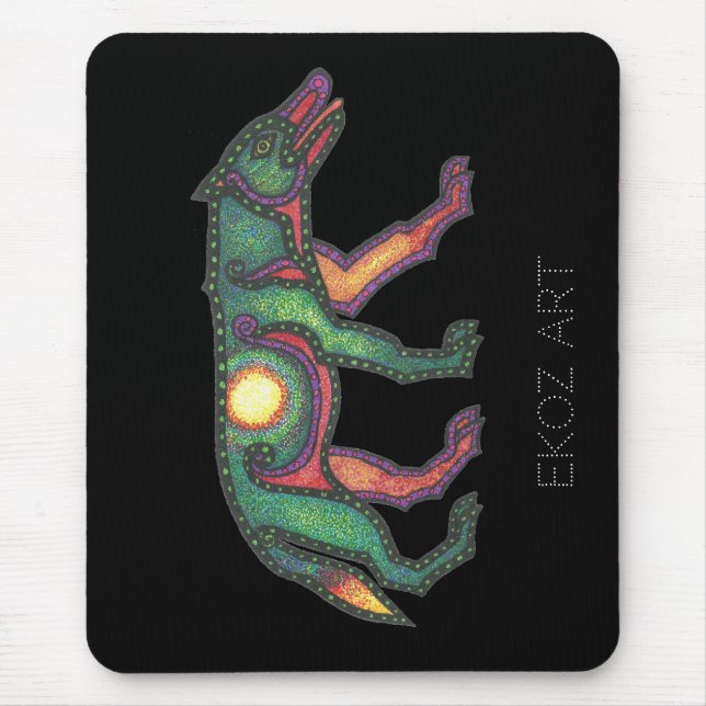 Pictish Wolf Sun Mouse Pad (Front)