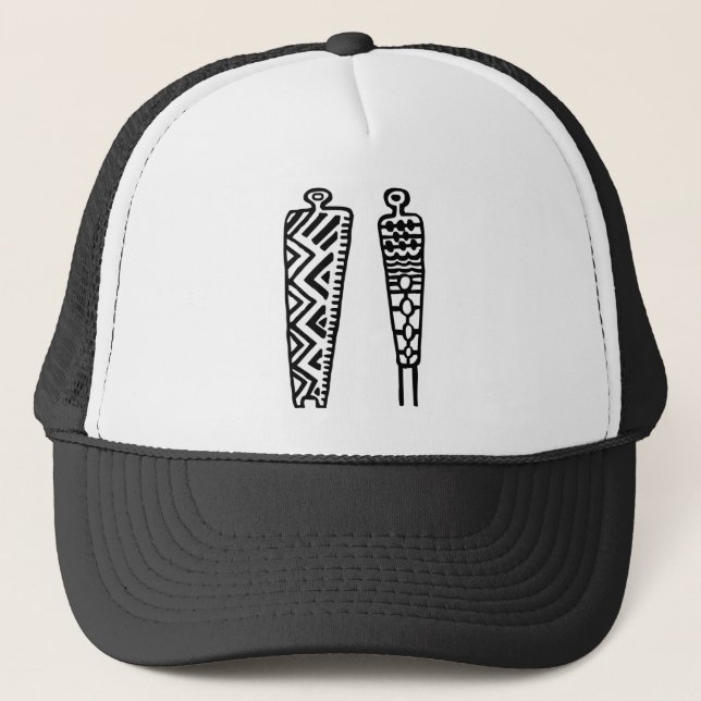 Pictograph Men-BW Trucker Hat (Front)