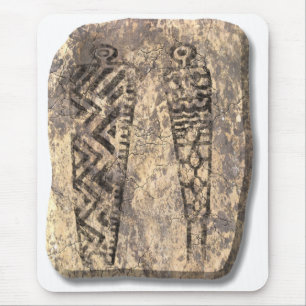 Pictograph men-stone mouse pad