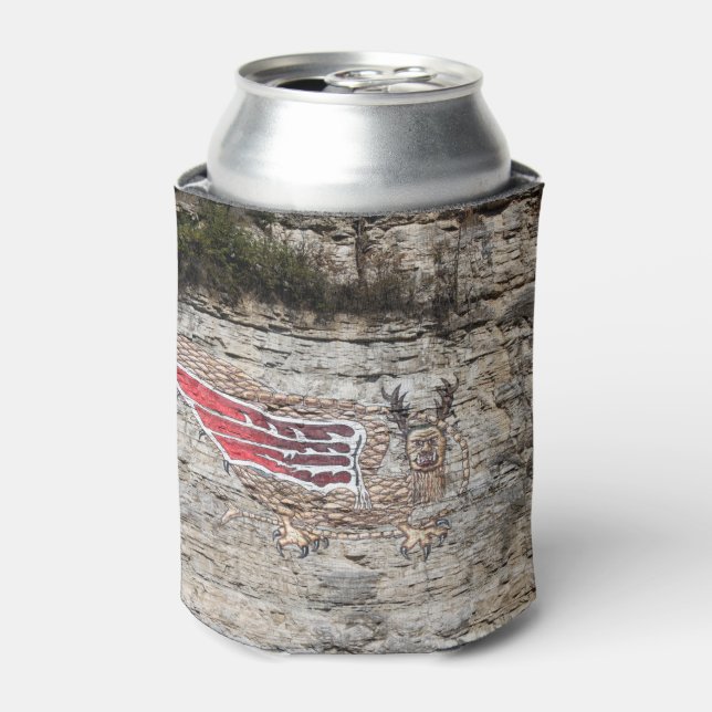 Pictograph Piasa Bird Photo Can Cooler (Can Front)