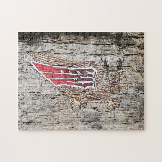 Pictograph Piasa Bird Photo Jigsaw Puzzle (Horizontal)