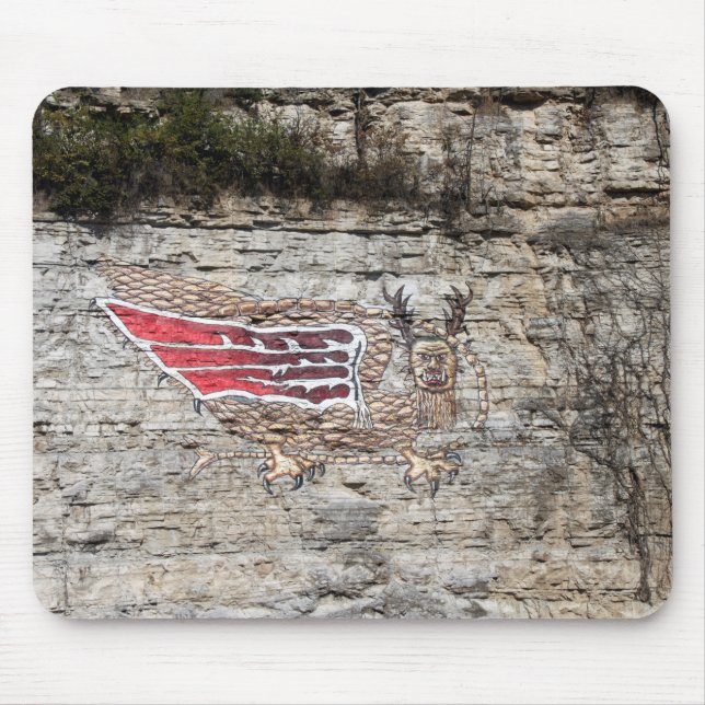 Pictograph Piasa Bird Photo Mouse Pad (Front)