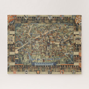 Pictorial Map of Cambridge, England Jigsaw Puzzle