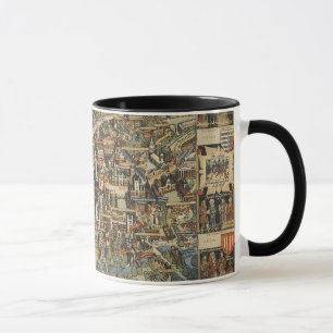 Pictorial Map of Cambridge, England Mug