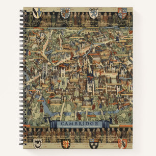 Pictorial Map of Cambridge, England Notebook