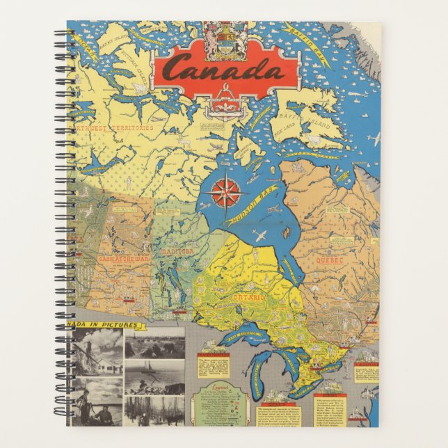 Pictorial Map of Canada - Landmarks Planner (Front)