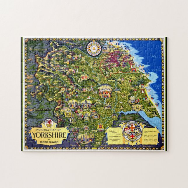 Pictorial Map of Yorkshire Puzzle (Horizontal)