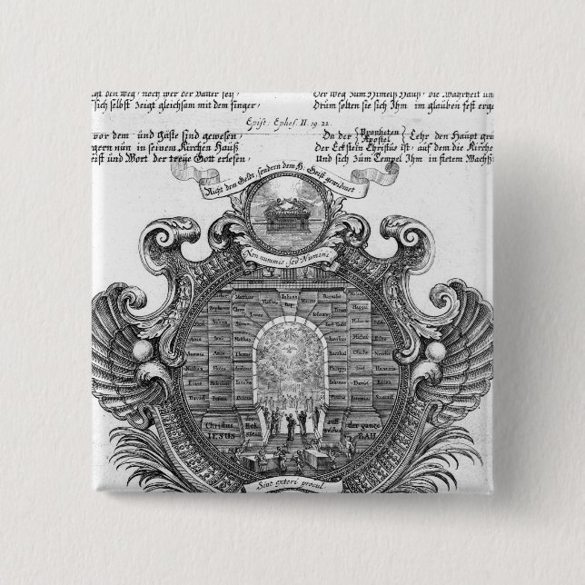 Pictorial representation 15 cm square badge (Front)