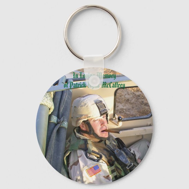 Picture 107_edited, In Loving Memory of Patrick... Key Ring (Front)