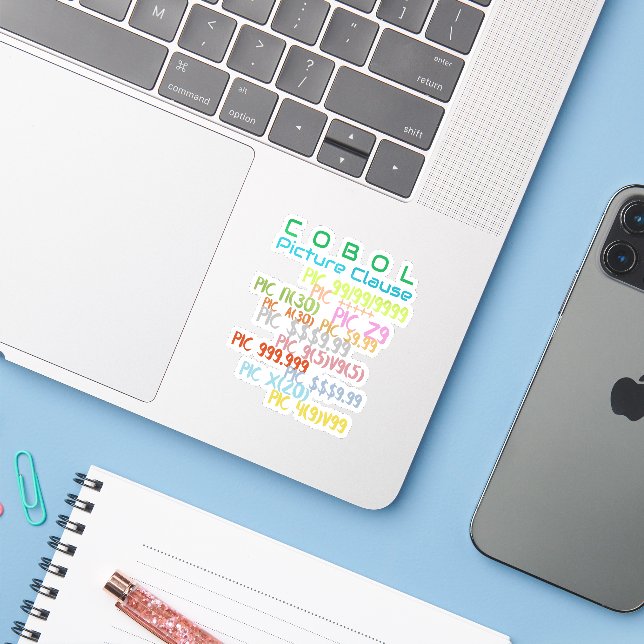 Picture Clause in Cobol Programming Language (Laptop w/ iPhone)