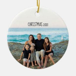 Picture Custom Text Personalised Ceramic Ornament