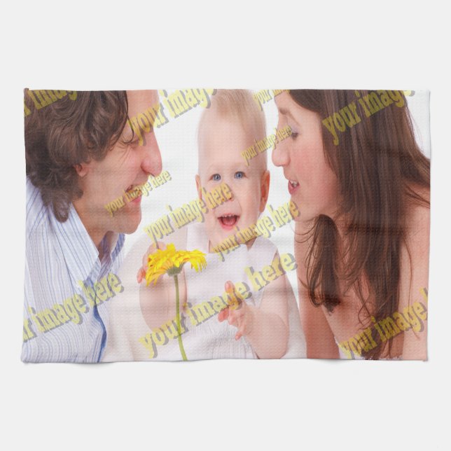 Picture Family Photo ✨ Lovely Custom  Tea Towel (Horizontal)