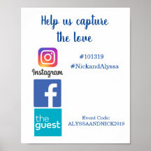 Picture Hashtag wedding information