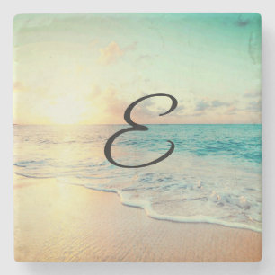 Picture of a Beach at Sunrise Stone Coaster