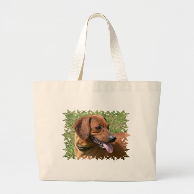 Picture of a Dachshund Dog Canvas Bag (Front)