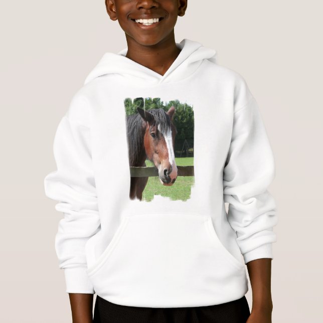 Picture of a Quarter Horse Kid's Hooded Sweatshirt (Front)