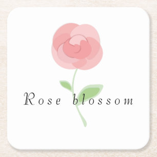 Picture of a rose flower round cushion coffee mug  square paper coaster