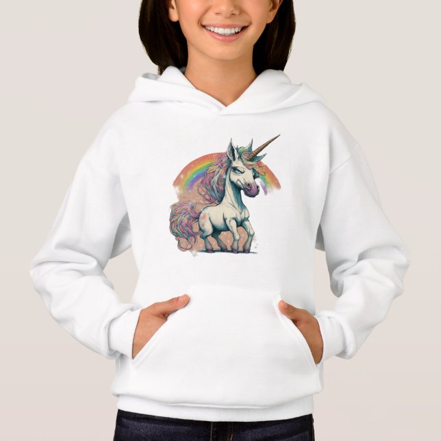 picture of a unicorn jumping over a rainbow (Front)