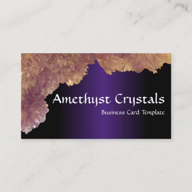 Picture of Amethyst Crystals Business Card (Front)