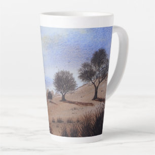 picture of autumn landscape and trees latte mug
