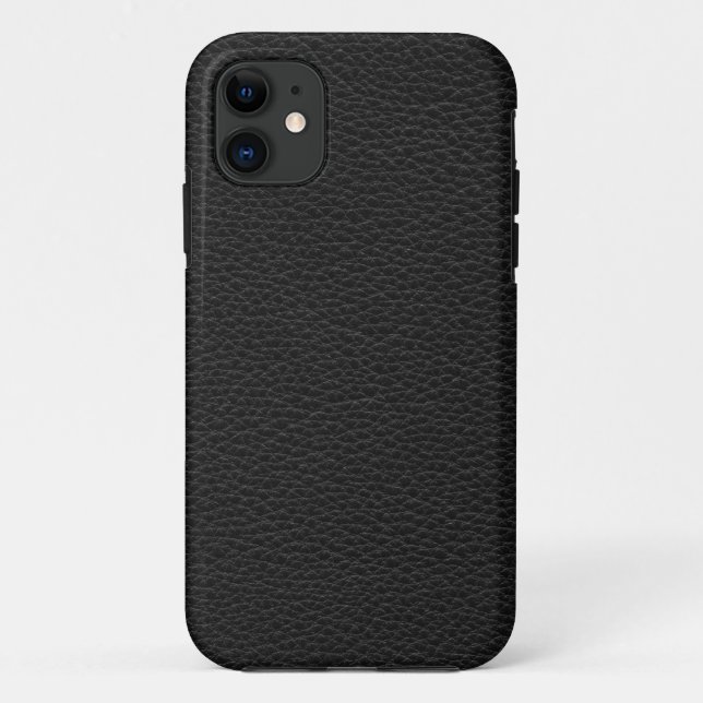 Picture of Black Leather. Case-Mate iPhone Case (Back)