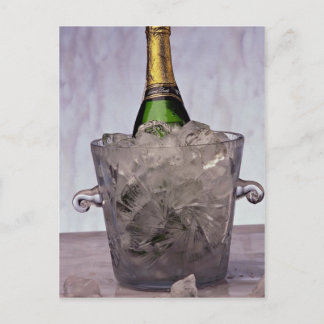 Picture of Champagne in glass ice bucket Postcard